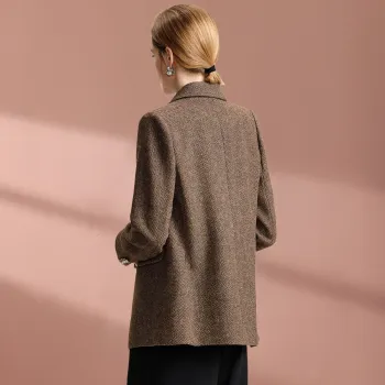 FENHONGMALI Business Suit Women's Coffee