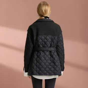 FENHONGMALI Puffer Jacket Women's Black
