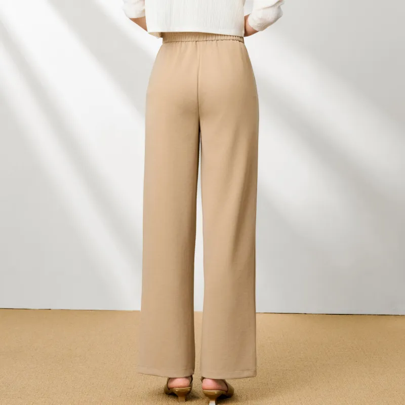 FENHONGMALI Casual Pants Women's Camel-2