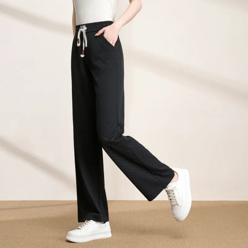 FENHONGMALI Casual Pants Women's Black-2