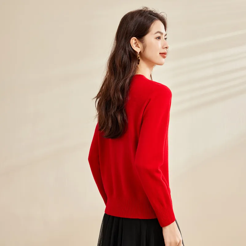 CARBAMMI Sweater Women's Welcome Red-2