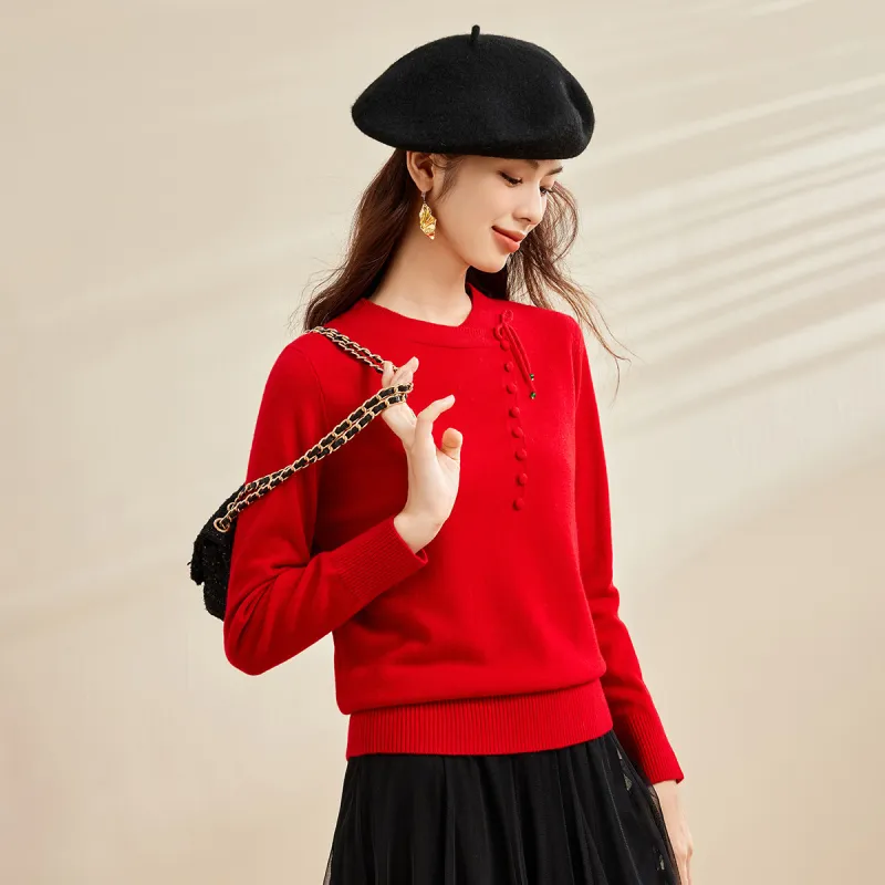 CARBAMMI Sweater Women's Welcome Red-3