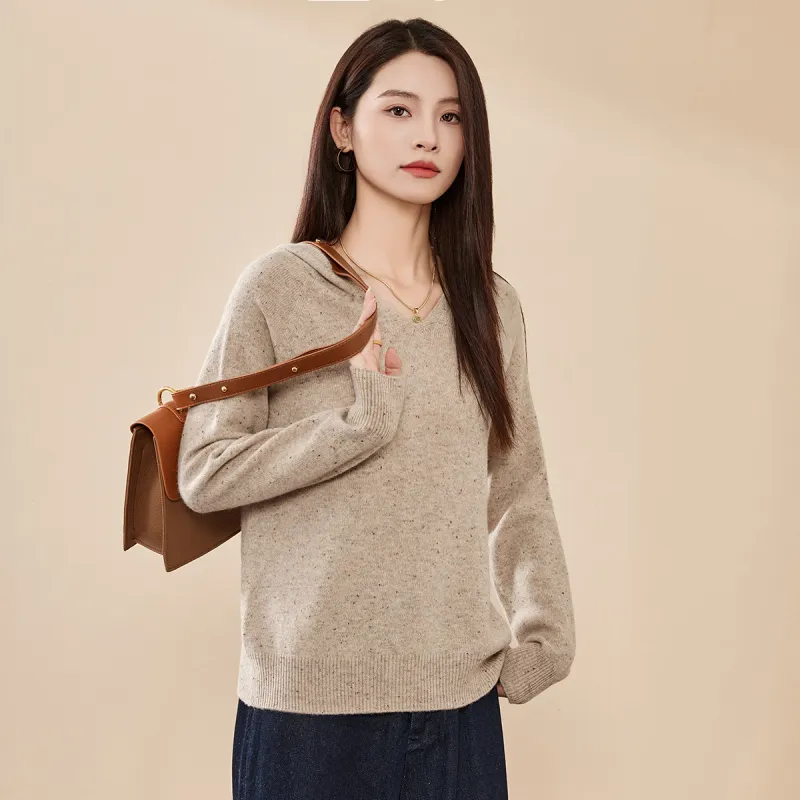 CARBAMMI Sweater Women's Floral Camel-1