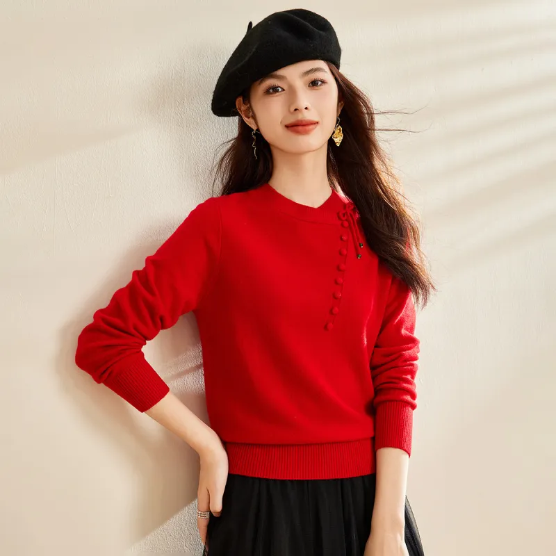 CARBAMMI Sweater Women's Welcome Red-1