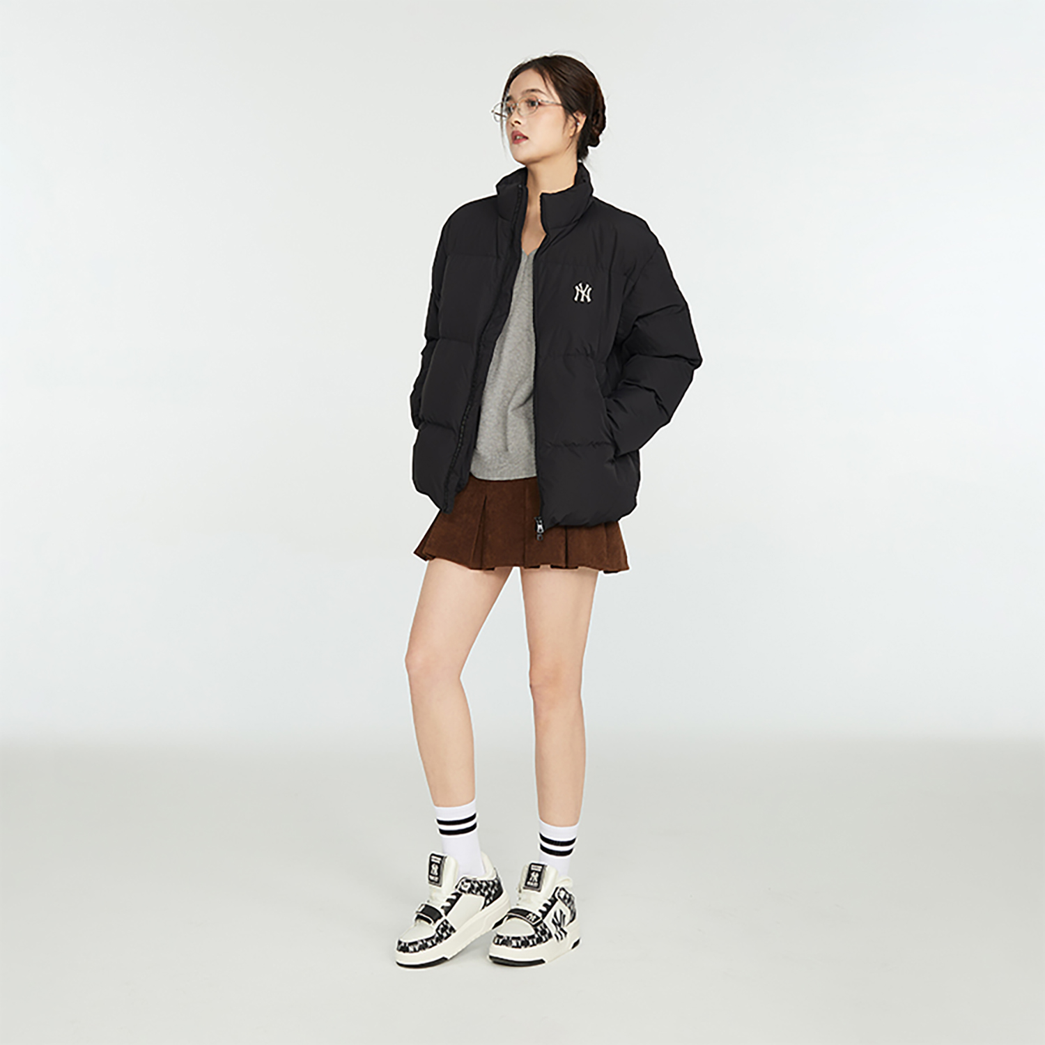 MLB FW23 Down Jacket Cropped Unisex Black - POIZON