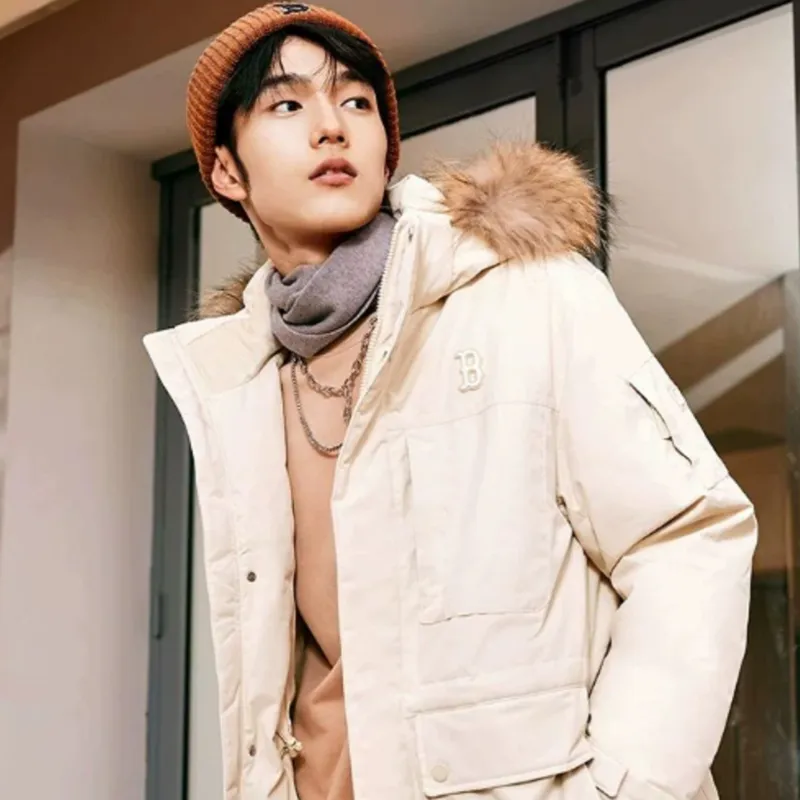 MLB Down Jackets Unisex Light Beige-3