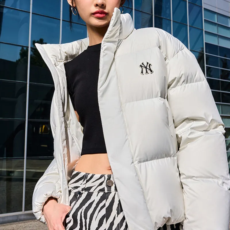 MLB New York Yankees Down Jackets Unisex Cream-2