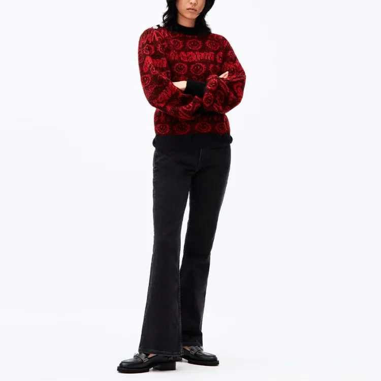 GANNI Cashmere Sweater Women's Red-2