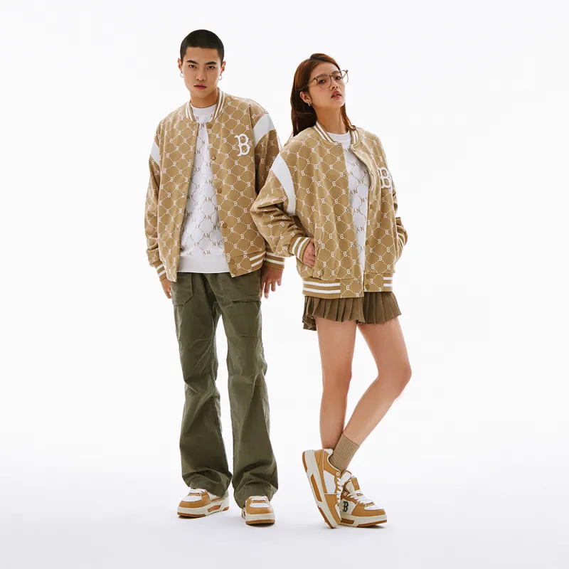MLB SS24 Baseball Jacket Unisex Light Camel-5