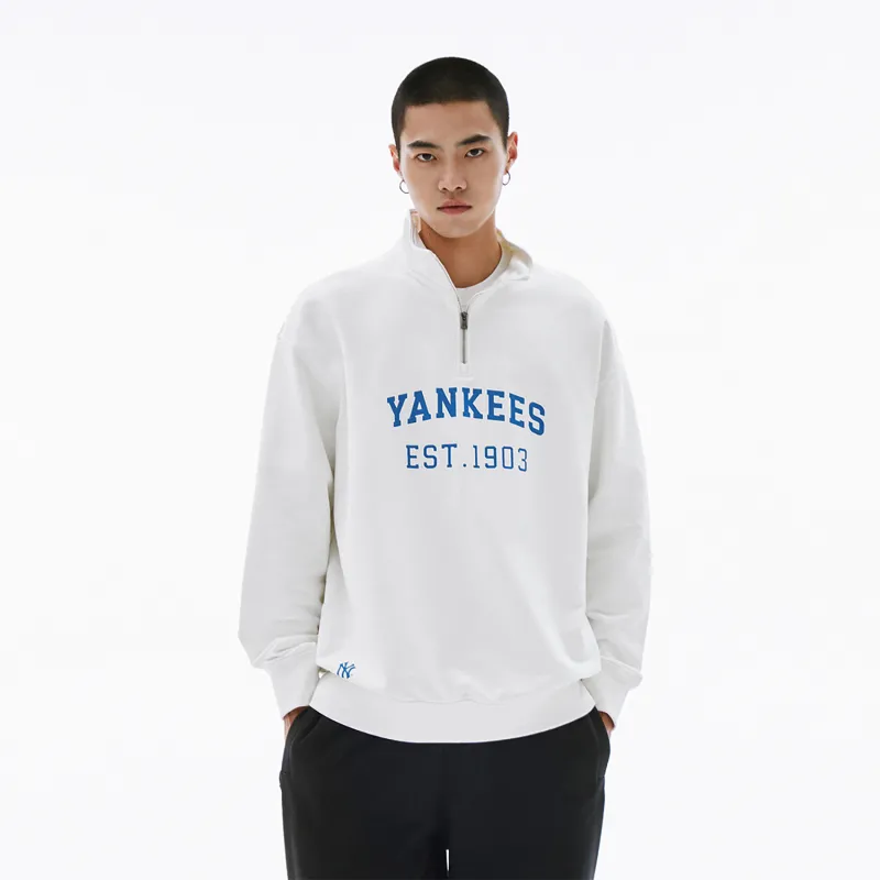 MLB Varsity New York Yankees Sweatshirts Unisex White-3
