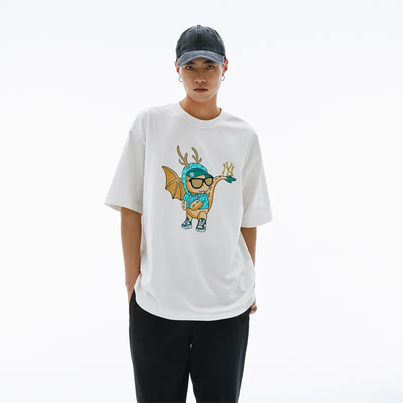 MLB New York Yankees Year Of The Dragon Limited Edition Collection SS24 Set in Sleeve T Shirt Unisex White-3