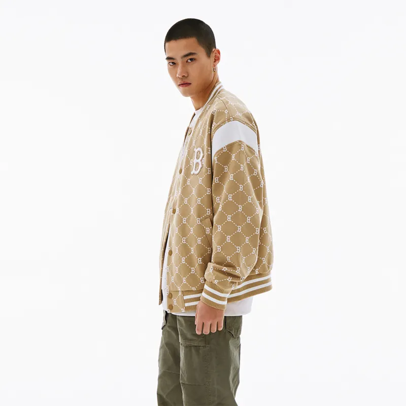 MLB SS24 Baseball Jacket Unisex Light Camel-2