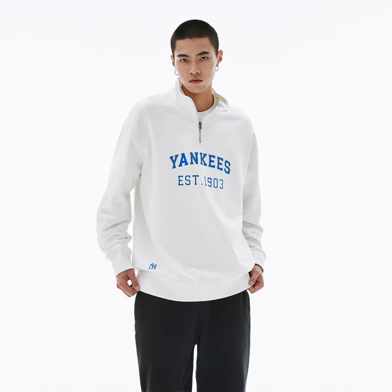 MLB Varsity New York Yankees Sweatshirts Unisex White-2