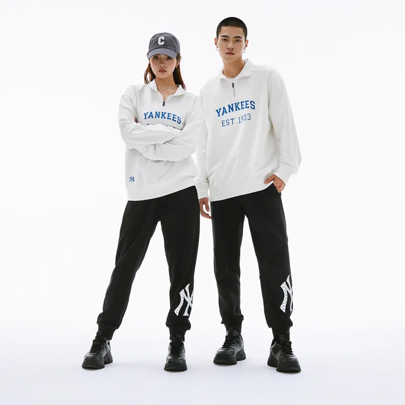 MLB Varsity New York Yankees Sweatshirts Unisex White-5