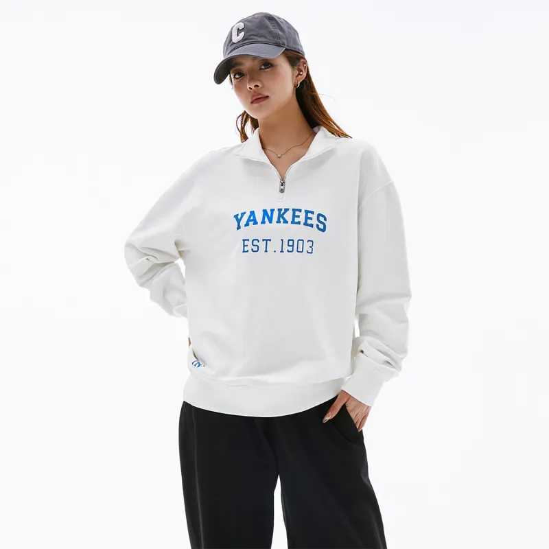 MLB Varsity New York Yankees Sweatshirts Unisex White-6