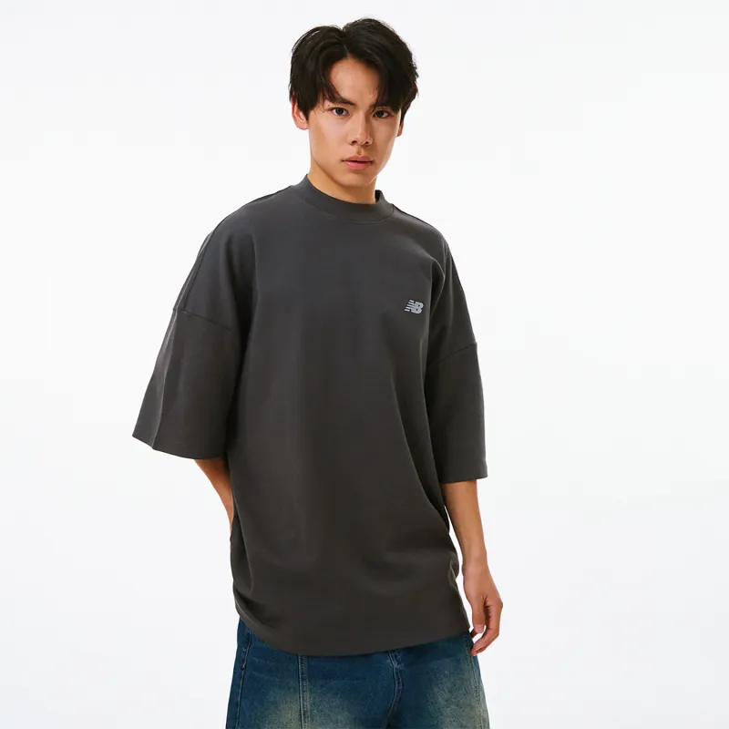 New Balance NB 100% Cotton T Shirt Unisex Charcoal Black-6