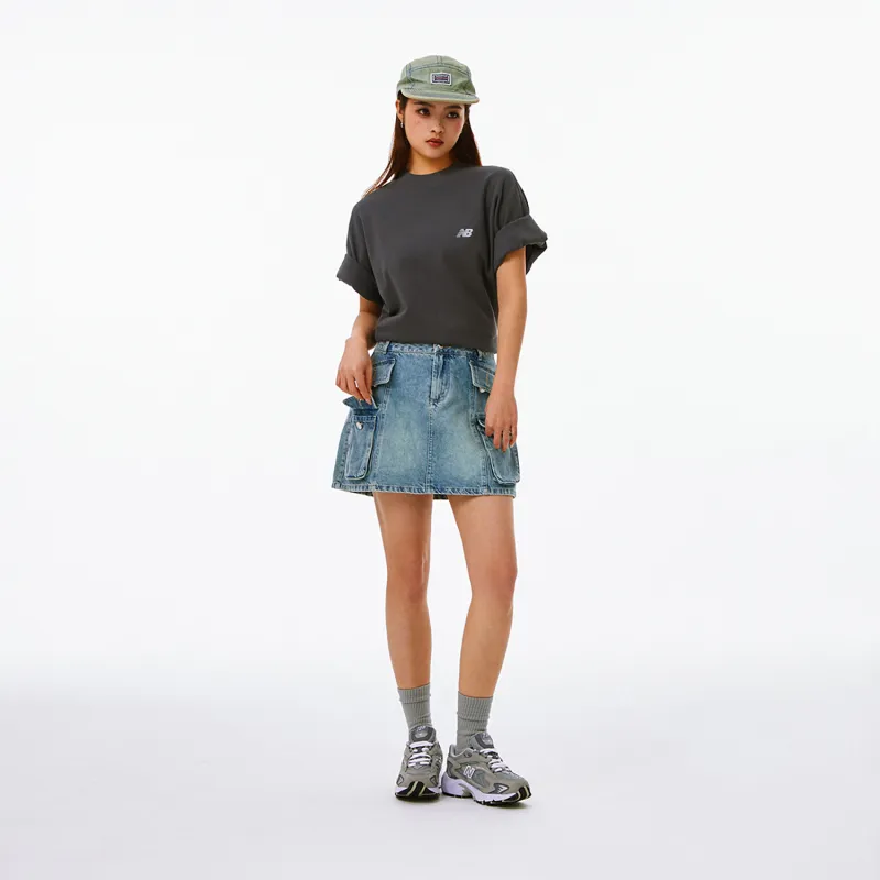 New Balance NB 100% Cotton T Shirt Unisex Charcoal Black-4