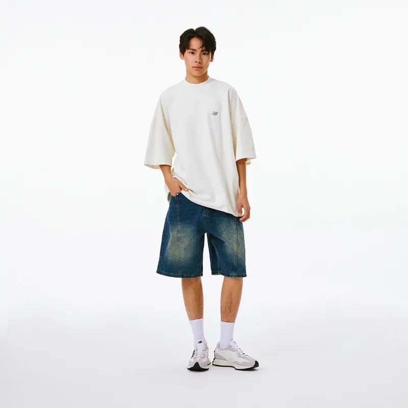New Balance NB 100% Cotton T Shirt Unisex Ecru-3