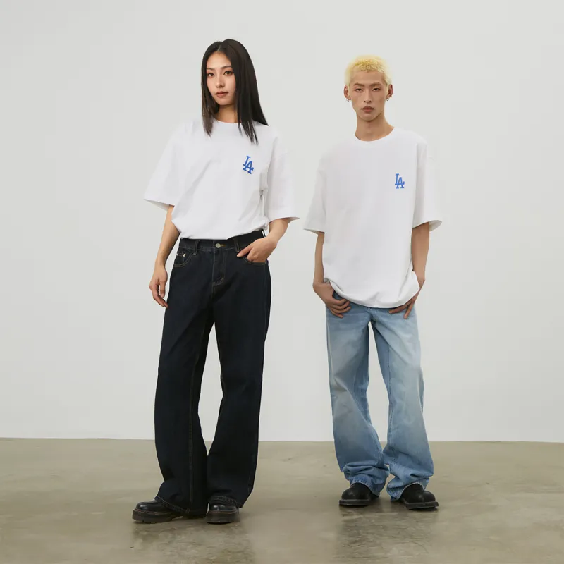 MLB MONOGRAM Monogram Collection Los Angeles Dodgers SS24 Set in Sleeve T Shirt Unisex White-6