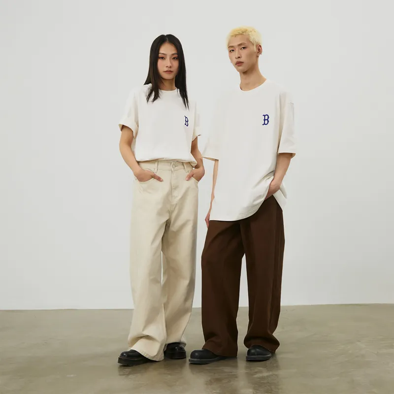 MLB MONOGRAM Reading Collection SS24 T-Shirt Unisex Cream-5