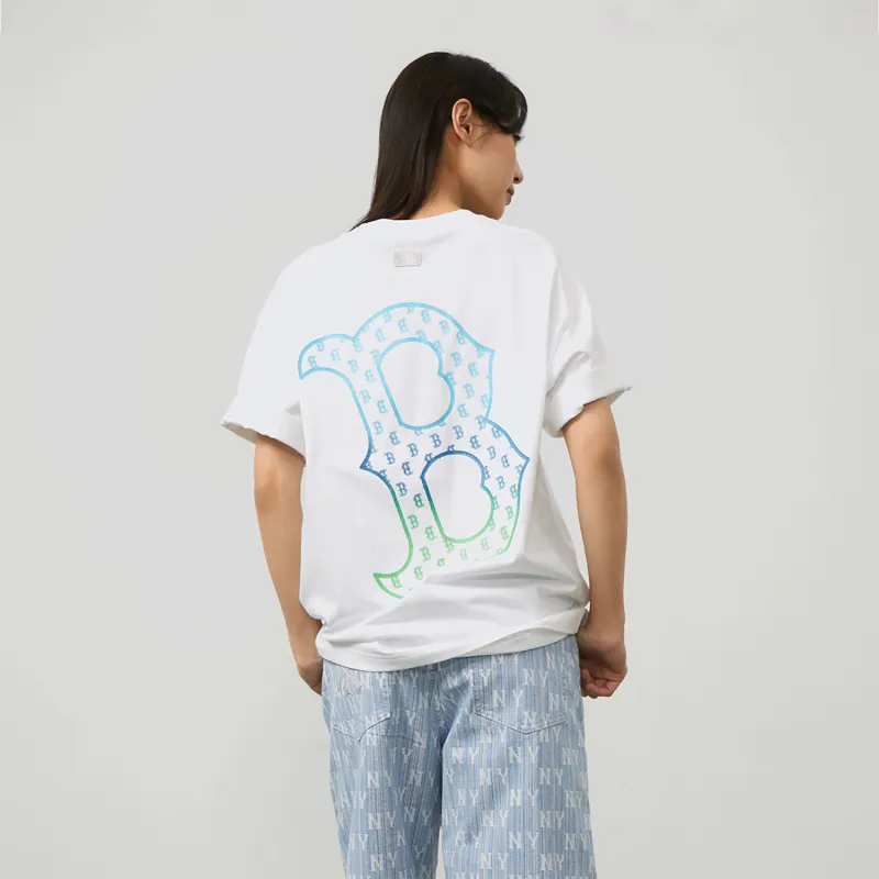 MLB MONOGRAM Reading Collection SS24 T Shirt Unisex Ivory-2