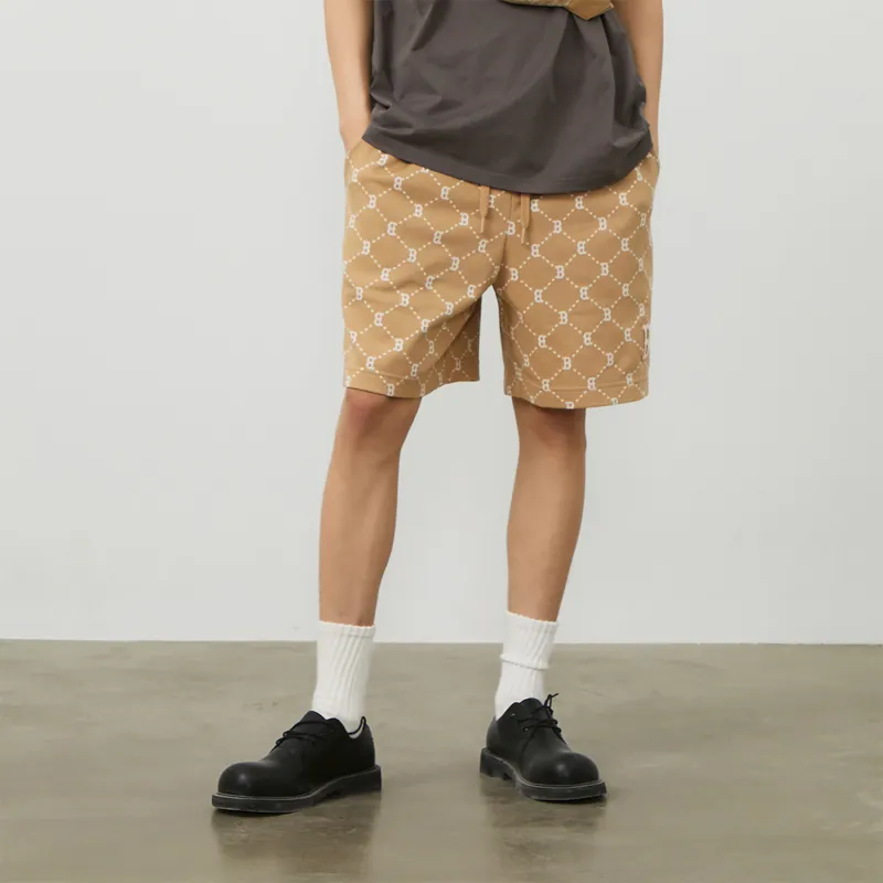 MLB Old Flower Casual Shorts Unisex Light Camel-5