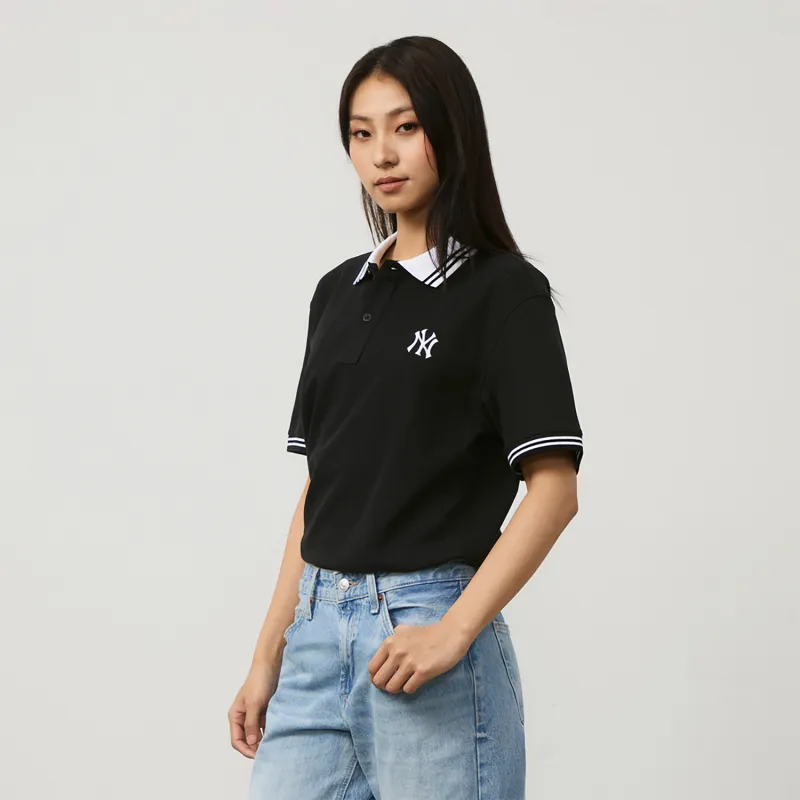 MLB New York Yankees MLB Basic Logo SS24 Polo Shirt Unisex Black-2