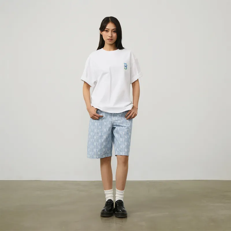 MLB MONOGRAM Reading Collection SS24 T Shirt Unisex Ivory-3