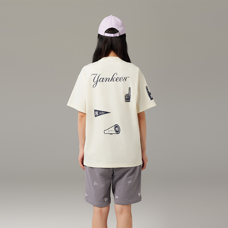 New Era SS23 New York Yankees Logo Print Casual Crewneck T