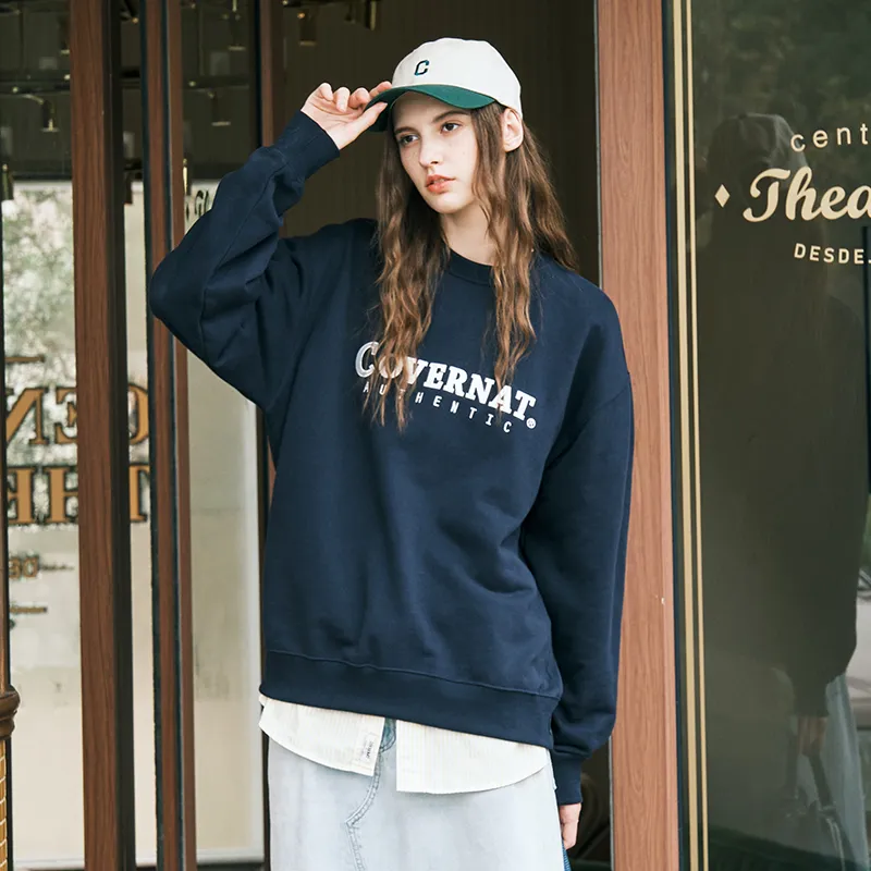 COVERNAT Sweatshirt Fall Unisex Marine Blue-3