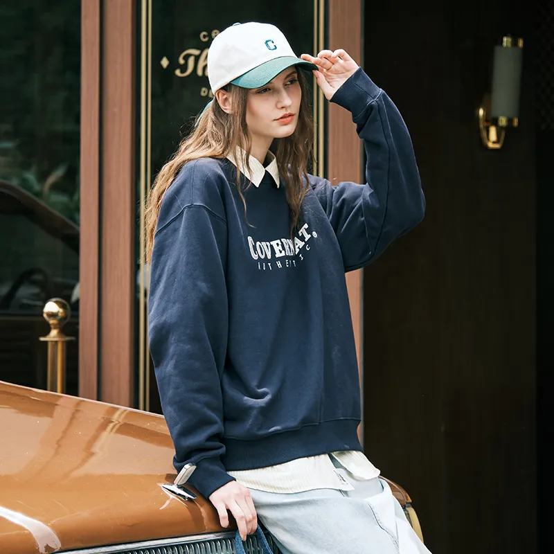 COVERNAT Sweatshirt Fall Unisex Marine Blue-2