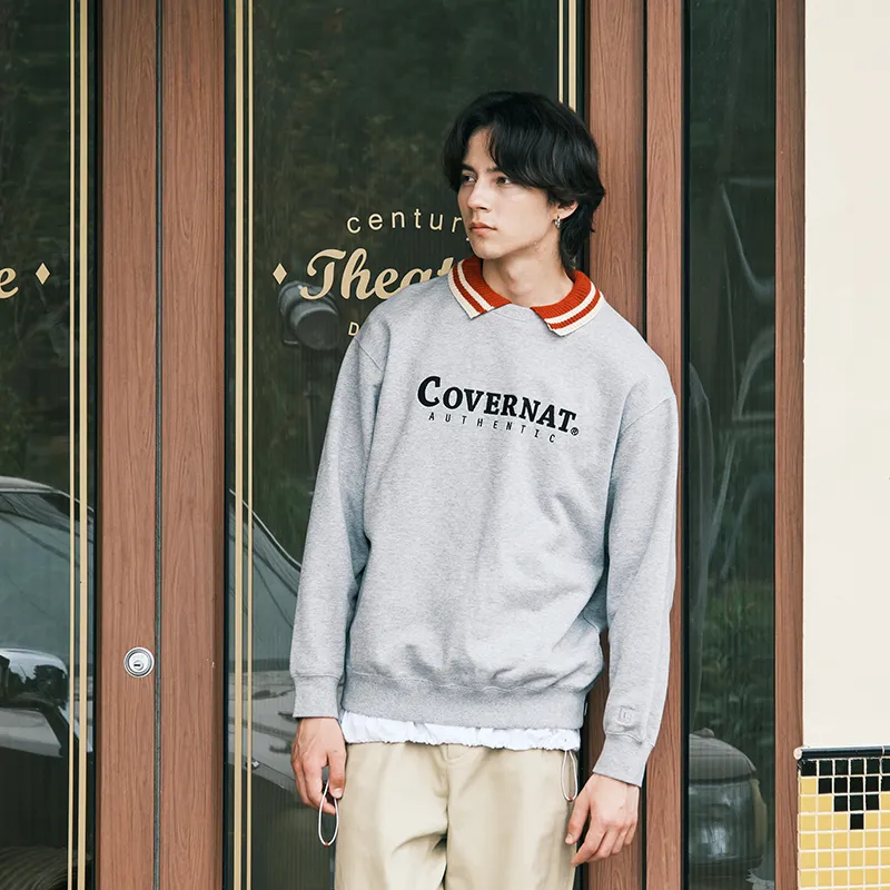 COVERNAT Sweatshirt Fall Unisex Gray-2