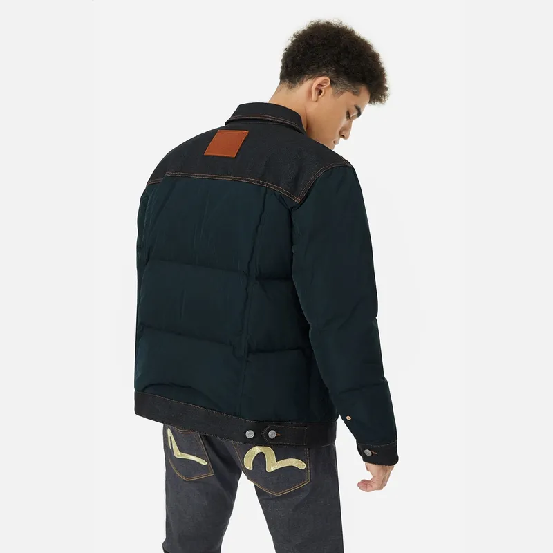 EVISU FW24 Puffer Jacket Men's Navy Blue-2