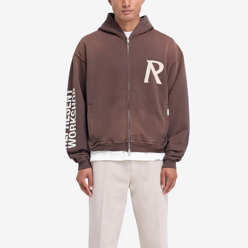 REPRESENT Logo tape Zip up Hoodie-4