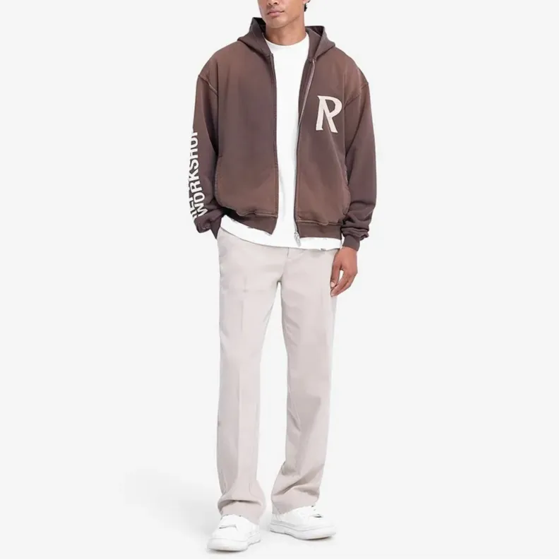 REPRESENT Logo tape Zip up Hoodie-5
