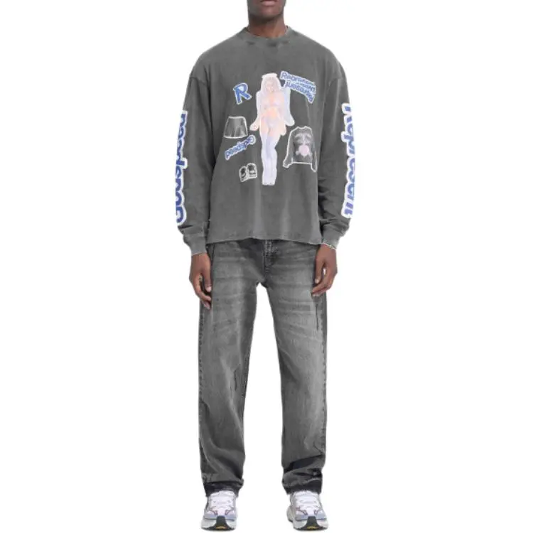 REPRESENT Printed Long sleeve T shirt-4