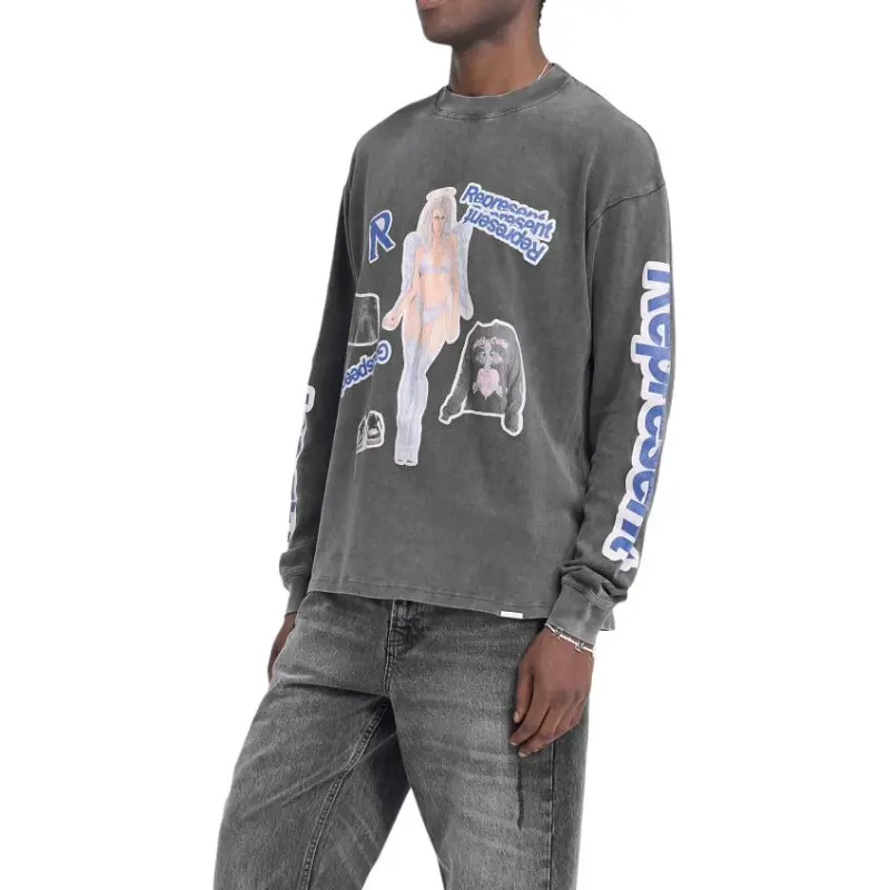 REPRESENT Printed Long sleeve T shirt-7