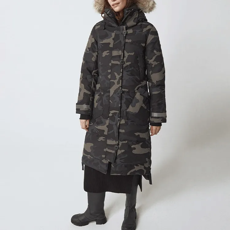 Canada Goose Aldridge Series Down Jacket Women's Black Camouflage-5