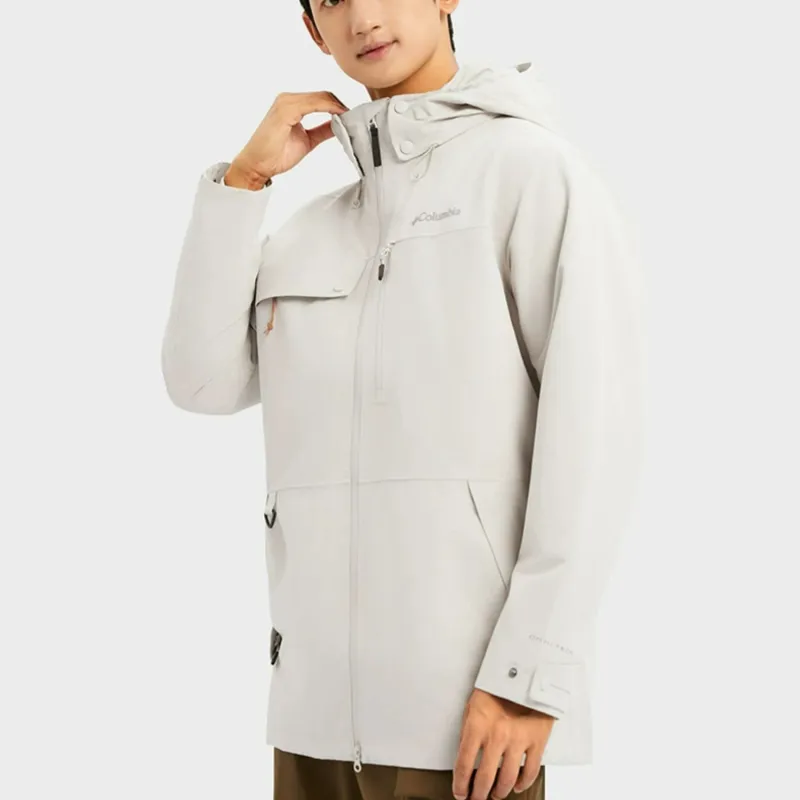 Columbia Water Resistant Windproof Breathable Warm Windbreaker Jacket Men's Ecru-3