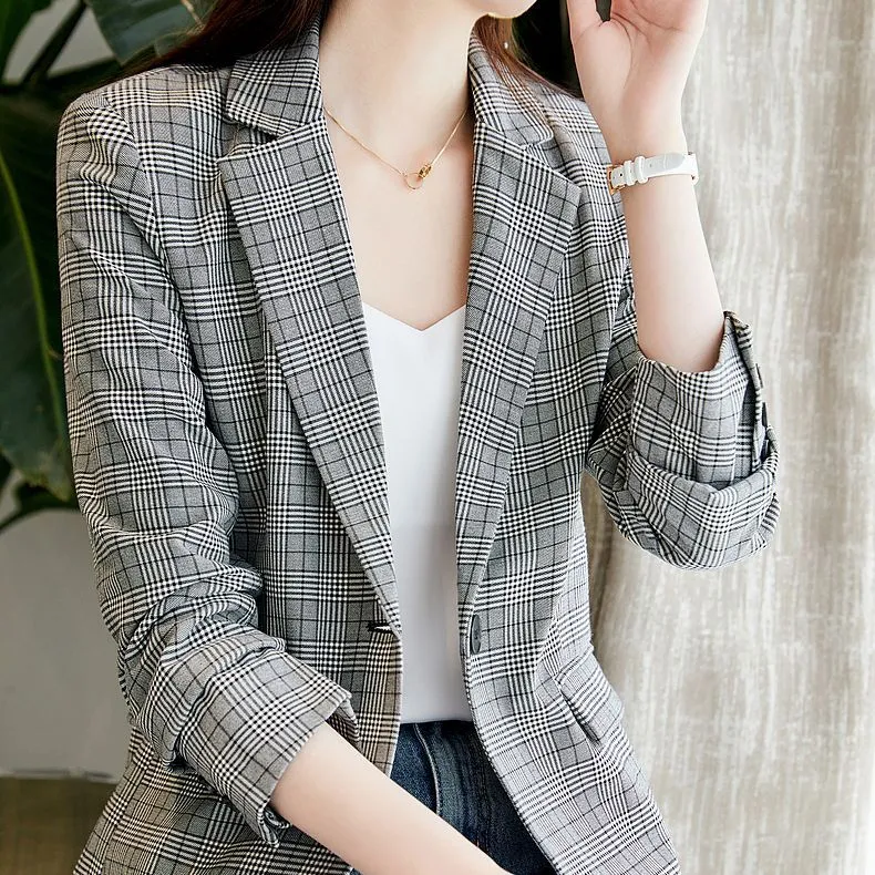 【dme】 Business Suit Women's Plaid-4