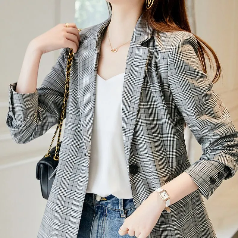 【dme】 Business Suit Women's Plaid-3