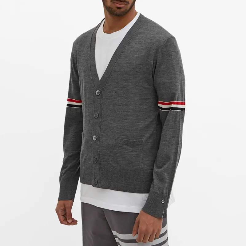 THOM BROWNE Rwb Striped Cardigan-7