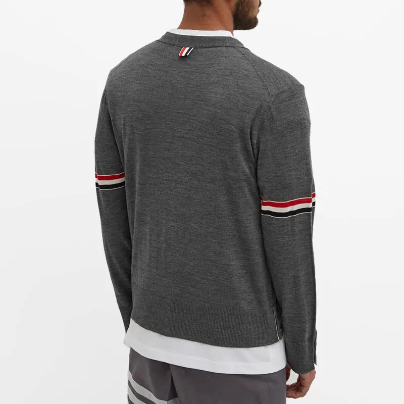 THOM BROWNE Rwb Striped Cardigan-6