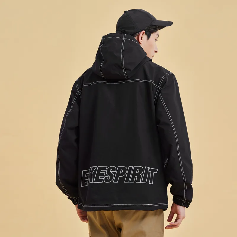 Erke Jackets Men Jet Black-6
