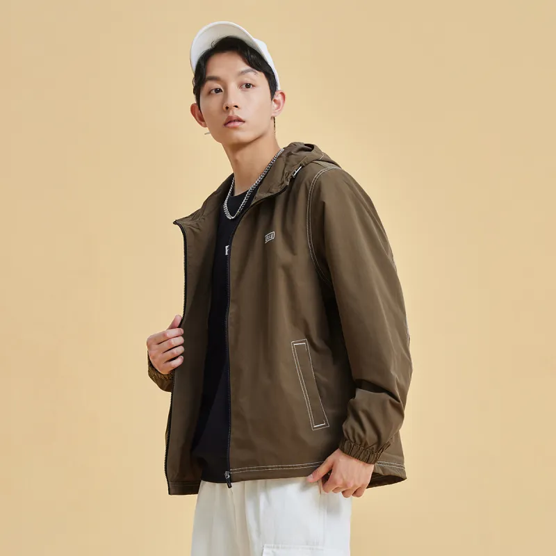 Erke Trench Coat Men's Deerskin Brown-4