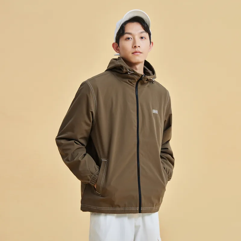 Erke Trench Coat Men's Deerskin Brown-2