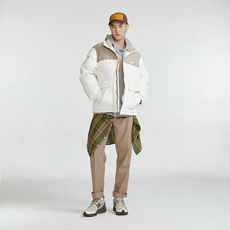 New Balance Down Jacket Unisex Khaki/White-3