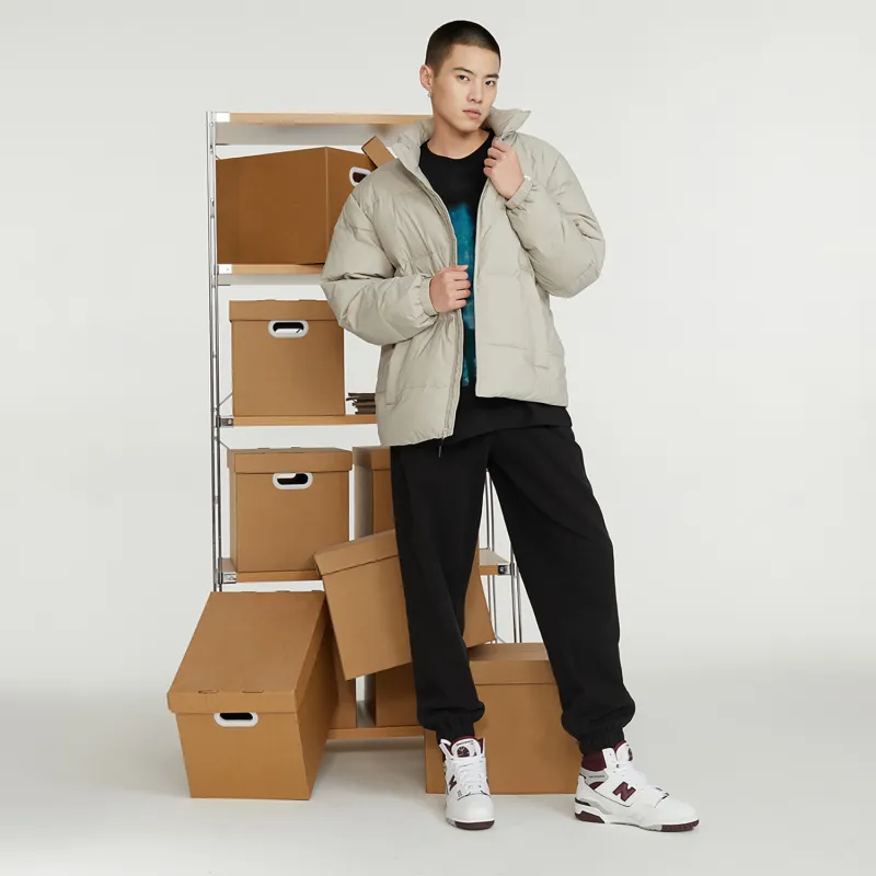 New Balance Down Jacket Unisex Gray-6