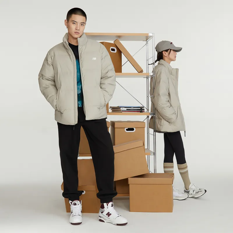 New Balance Down Jacket Unisex Gray-3