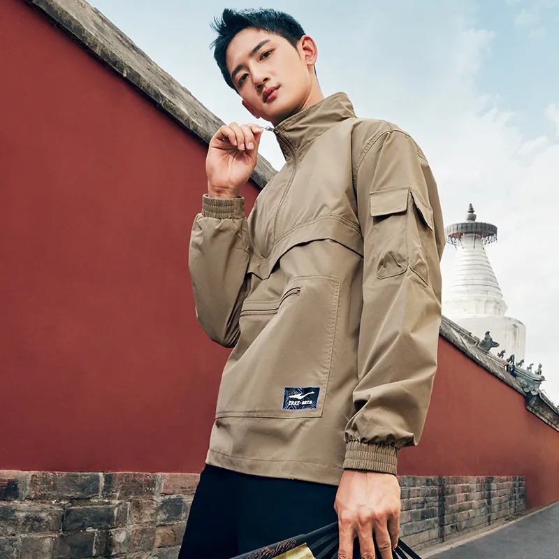 Erke Sweatshirts Men Latte Brown-5